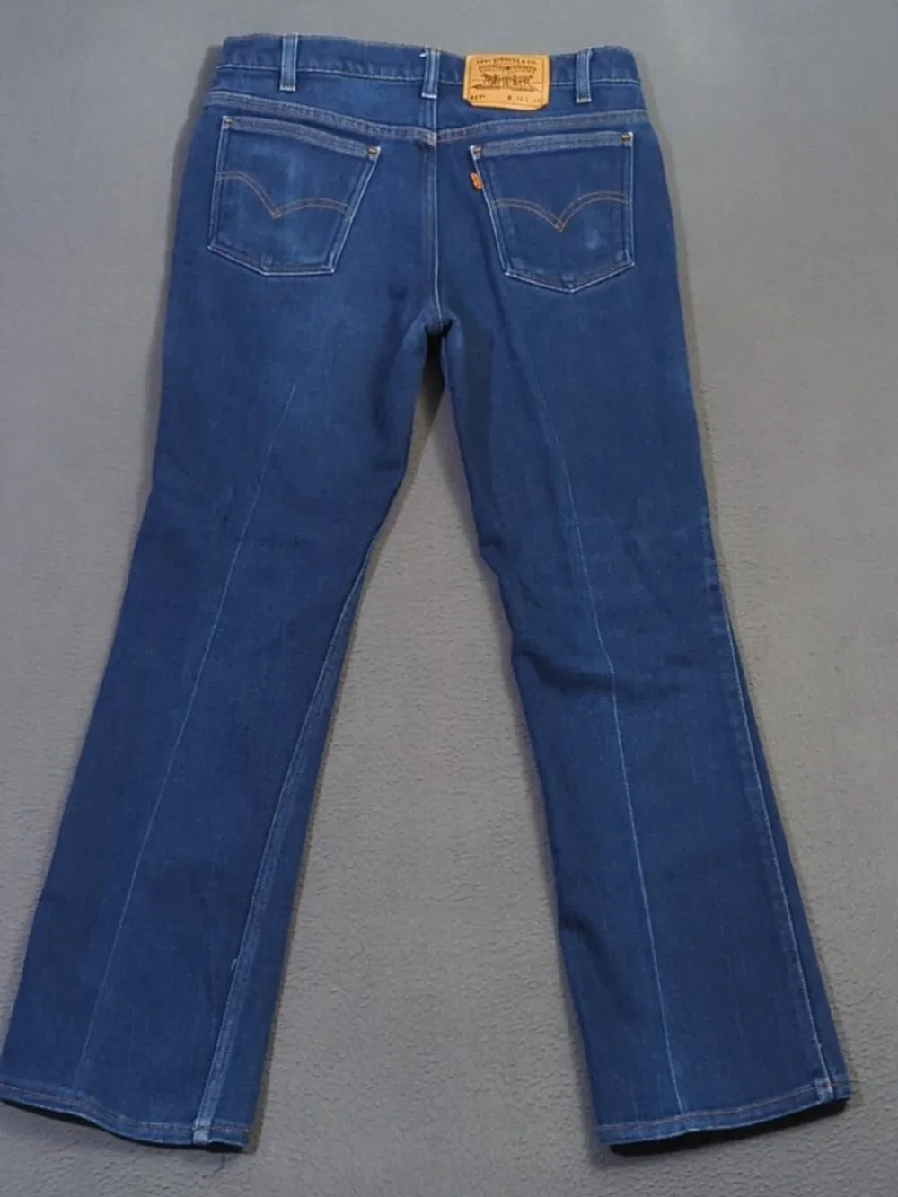 Levi's VTG Jeans Men's 34x34 Fits 32x29 Blue 517 Orange Tab Boot Made In USA